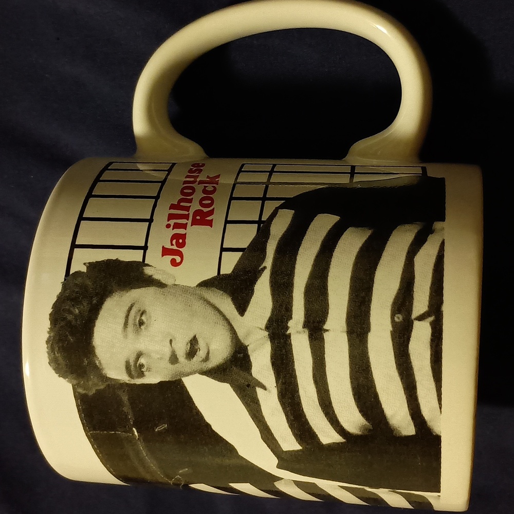 Elvis Jailhouse Rock coffee mugs, Set of 2.